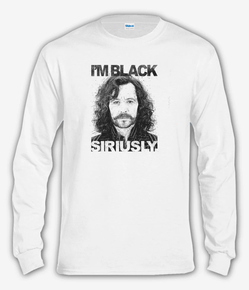 Polera manga larga Blanco de Im black siriusly