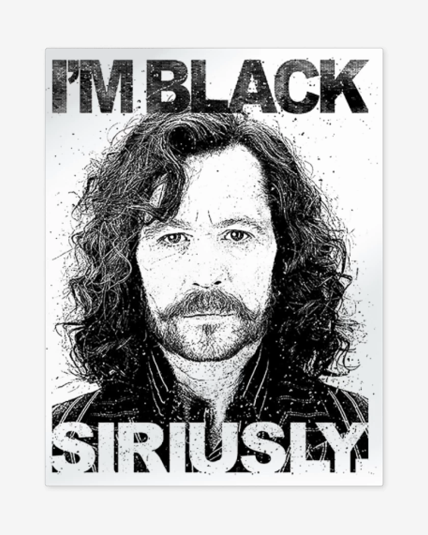 Print metalico Blanco de Im black siriusly