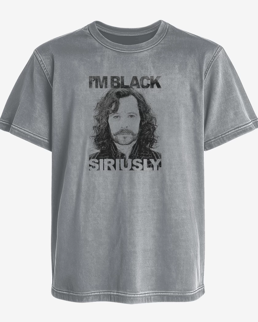 Polera desgastada Im black siriusly