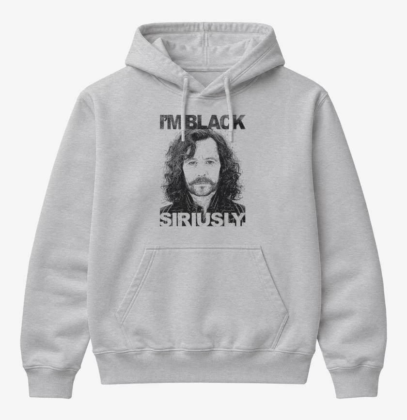 Poleron Canguro básico Gris Melange de Im black siriusly