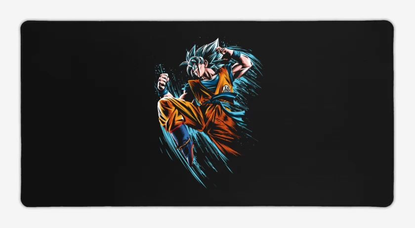 Mouse pad Gamer Negro de Goku superya dios