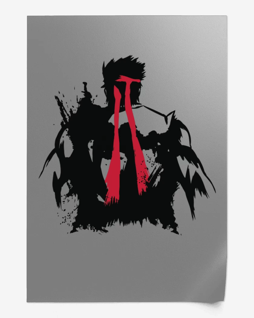 Print Gris Melange de Ryu - Espalda