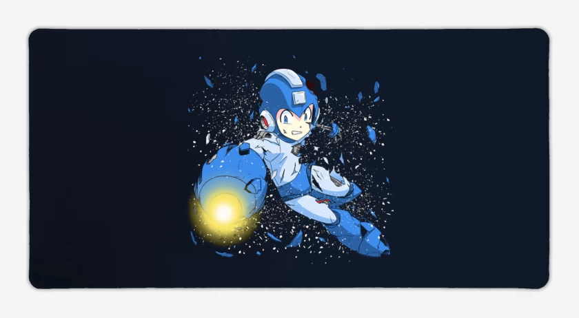 Mouse pad Gamer Azul Marino de Rock man x