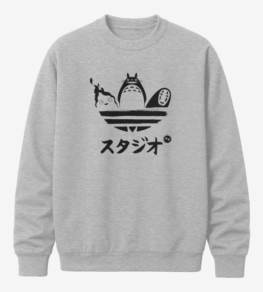 Poleron polo Gris Melange de totoro adid