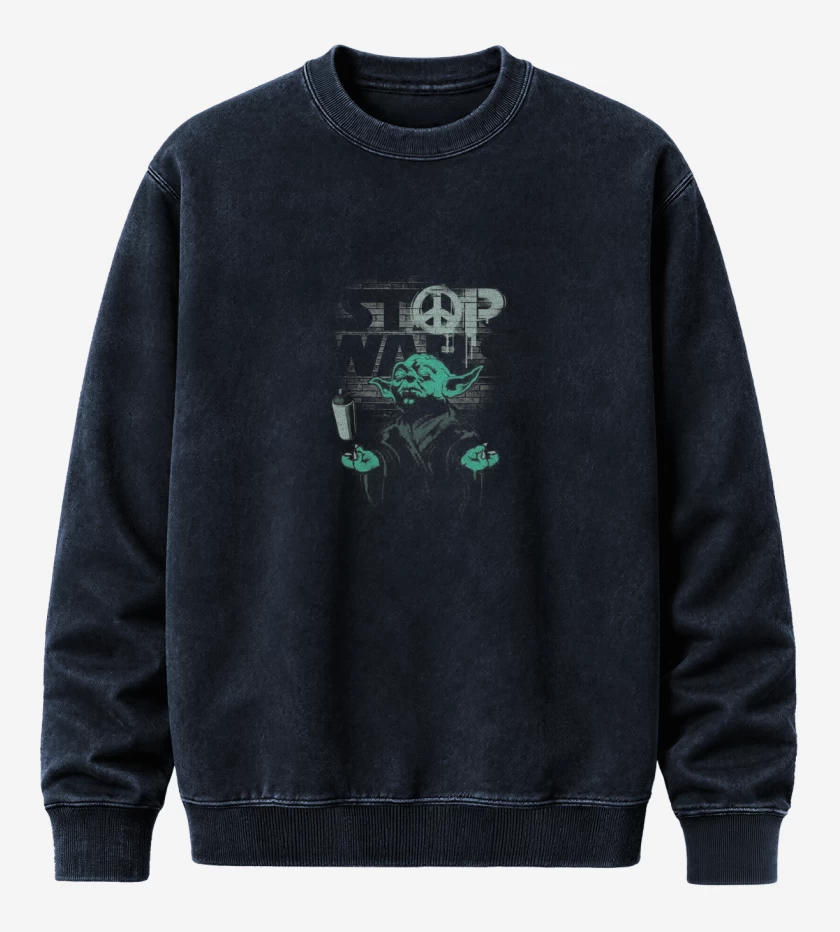 Poleron Polo Acid Wash Azul Marino de Stop war  yoda