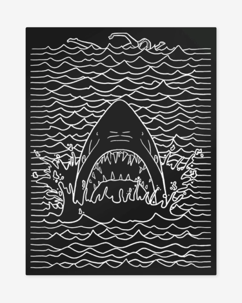 Print metalico Negro de Jaw division 