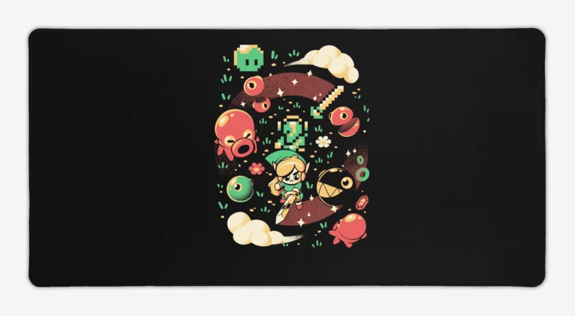 Mouse pad Gamer Negro de Link y sus amigos 