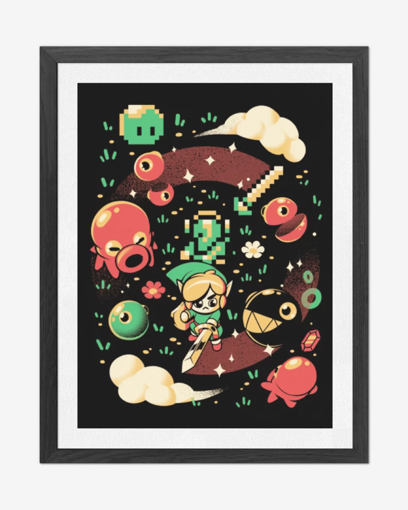 Cuadro decorativo Negro de Link y sus amigos 
