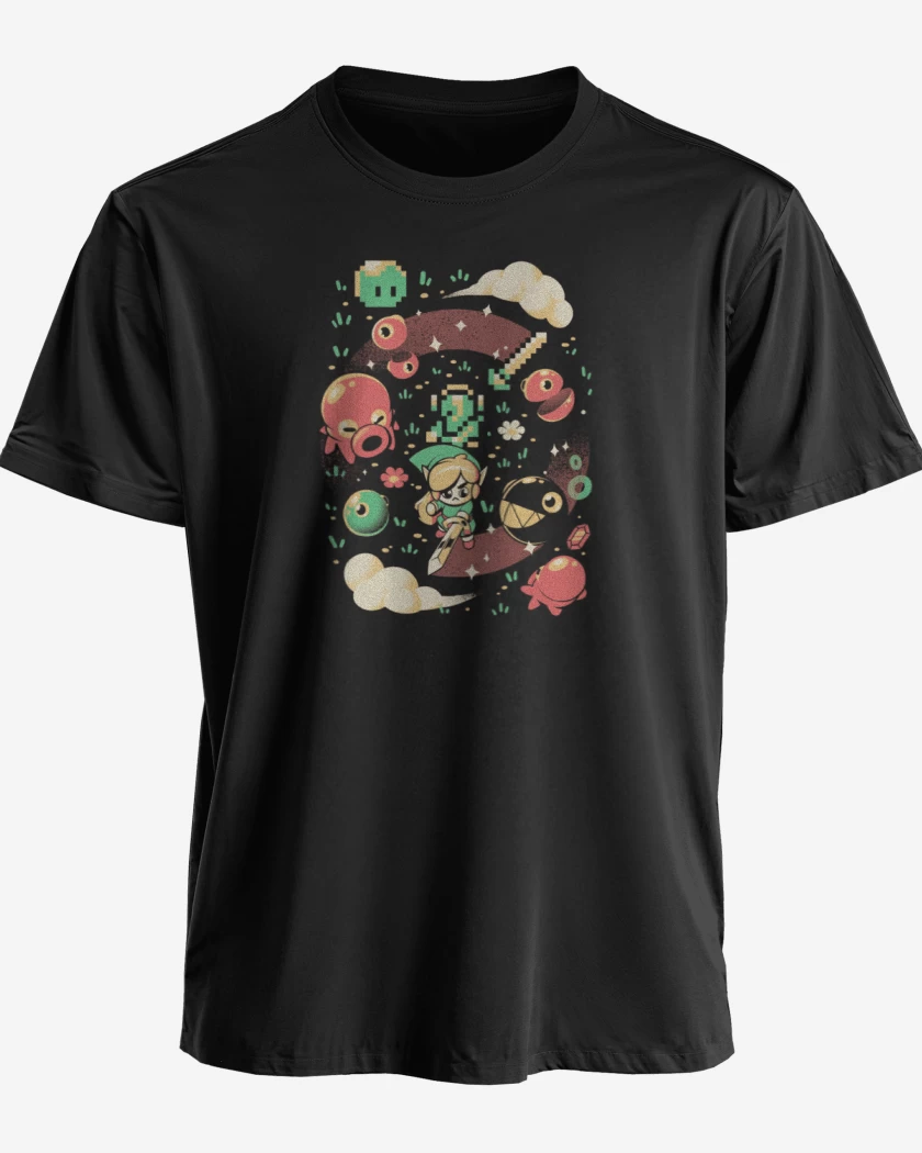 Polera premium Negro de Link y sus amigos 