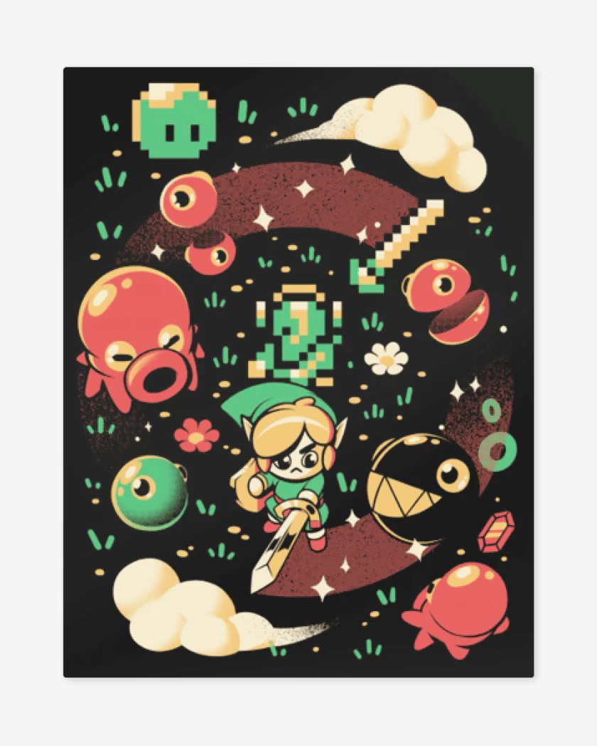 Print metalico Link y sus amigos 