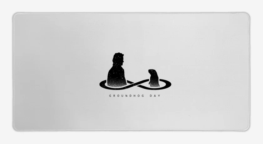 Mouse pad Gamer Blanco de Dia de la marmota 