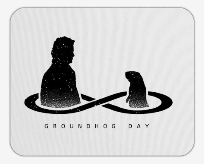Mousepad Blanco de Dia de la marmota 