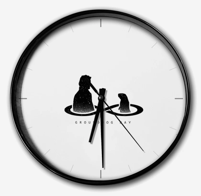 Reloj Blanco de Dia de la marmota 