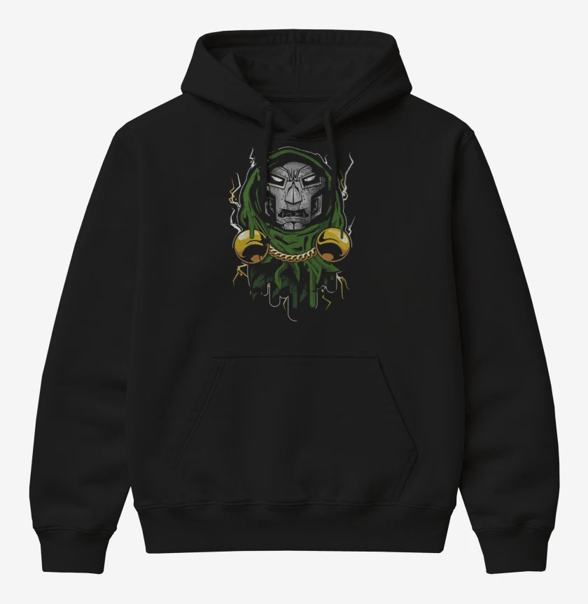 Poleron Canguro básico Negro de dr.doom
