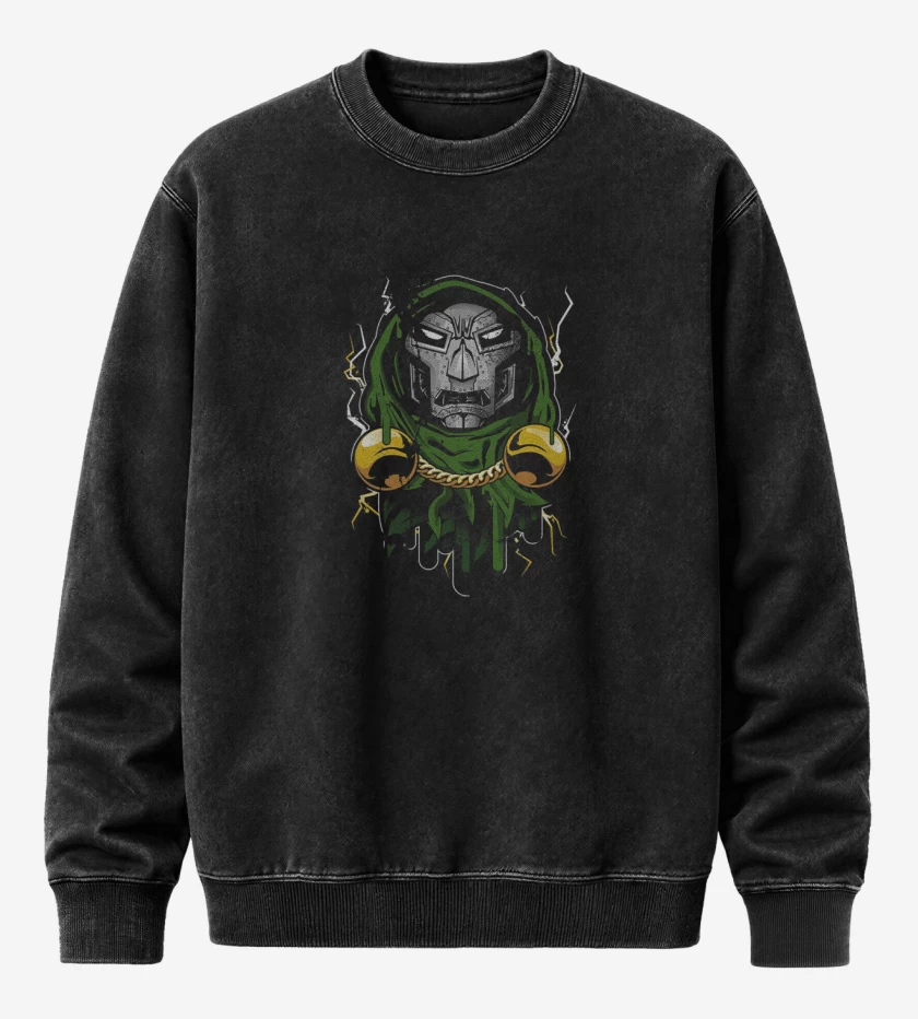 Poleron Polo Acid Wash Negro de dr.doom