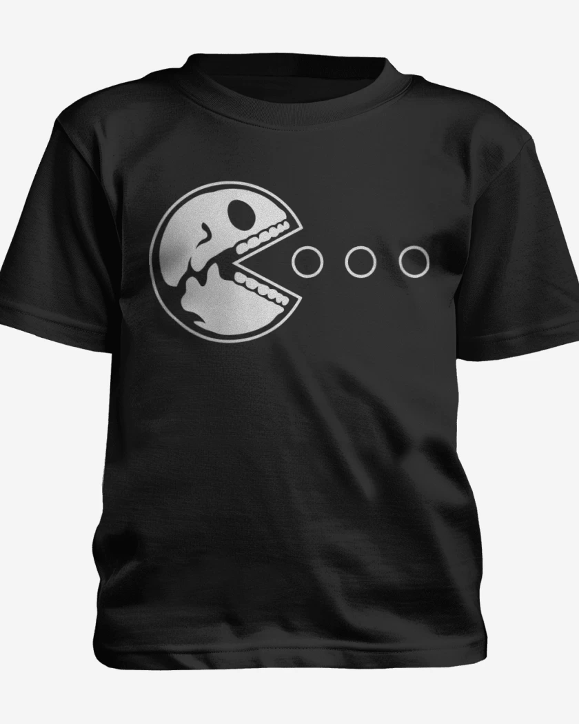 Polera de niño Blanco de Pacman - Skull V2