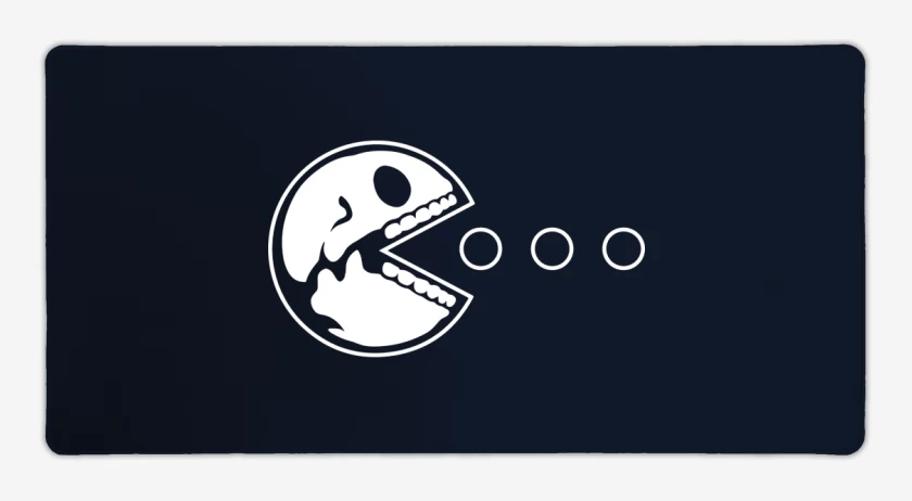 Mouse pad Gamer Azul Marino de Pacman - Skull V2