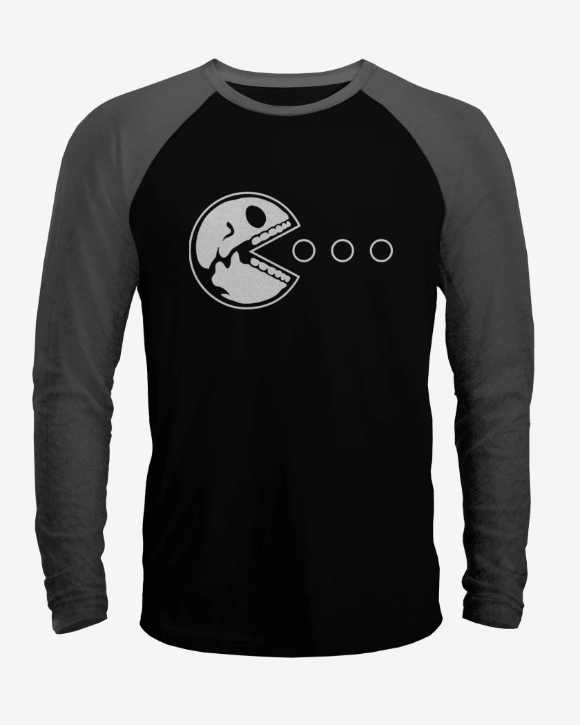 Polera Raglan Pacman - Skull V2