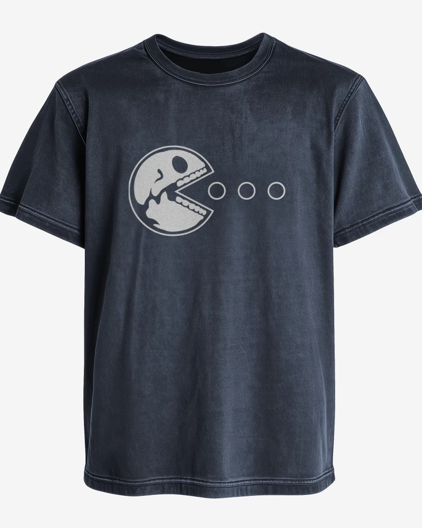 Polera desgastada Pacman - Skull V2