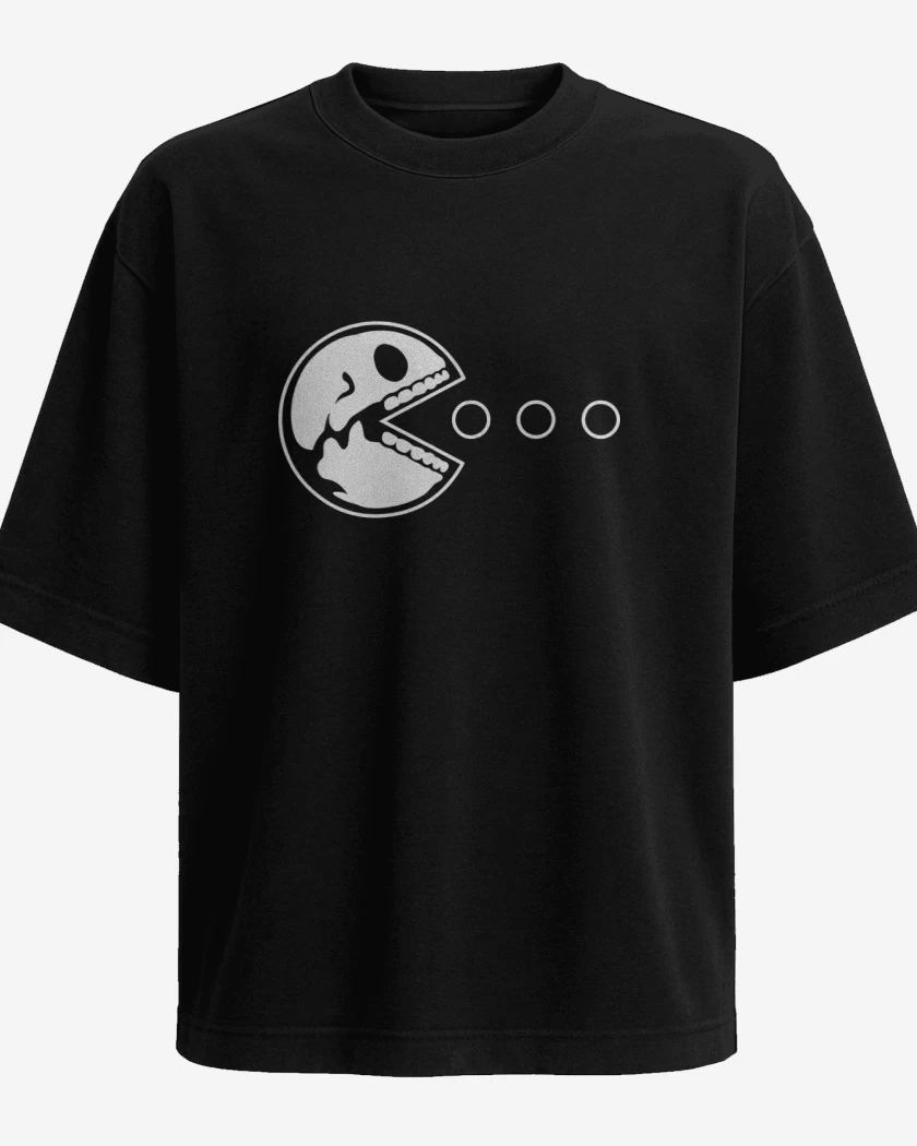 Polera Oversize Pacman - Skull V2