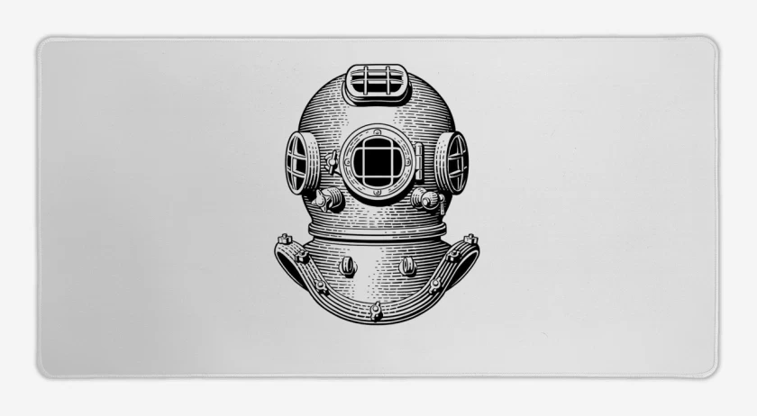 Mouse pad Gamer Blanco de BUCEO ANTIGUO 