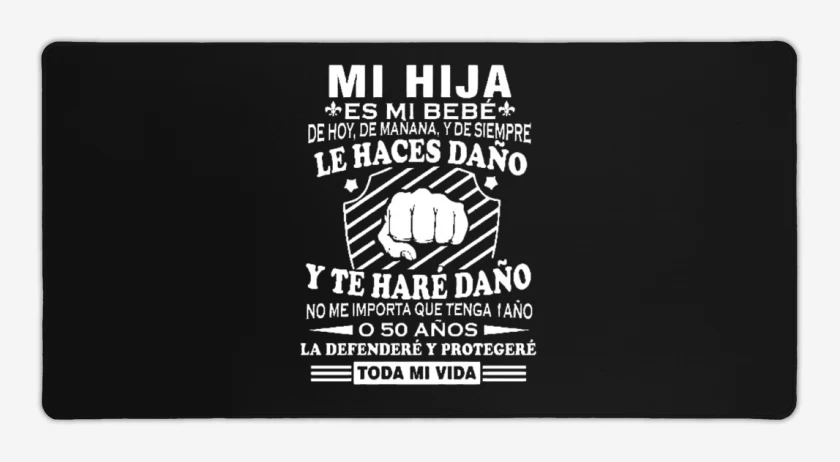 Mouse pad Gamer Negro de Mi hij@