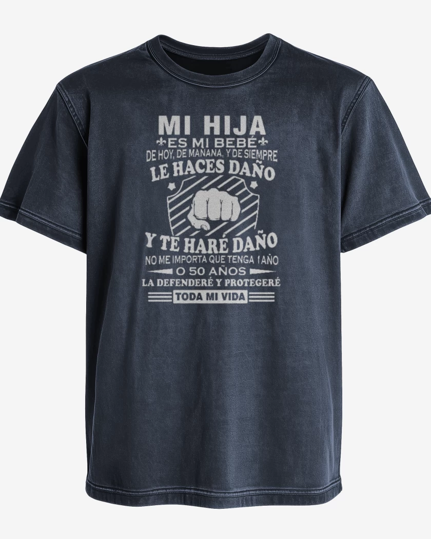Polera desgastada Azul Marino de Mi hij@
