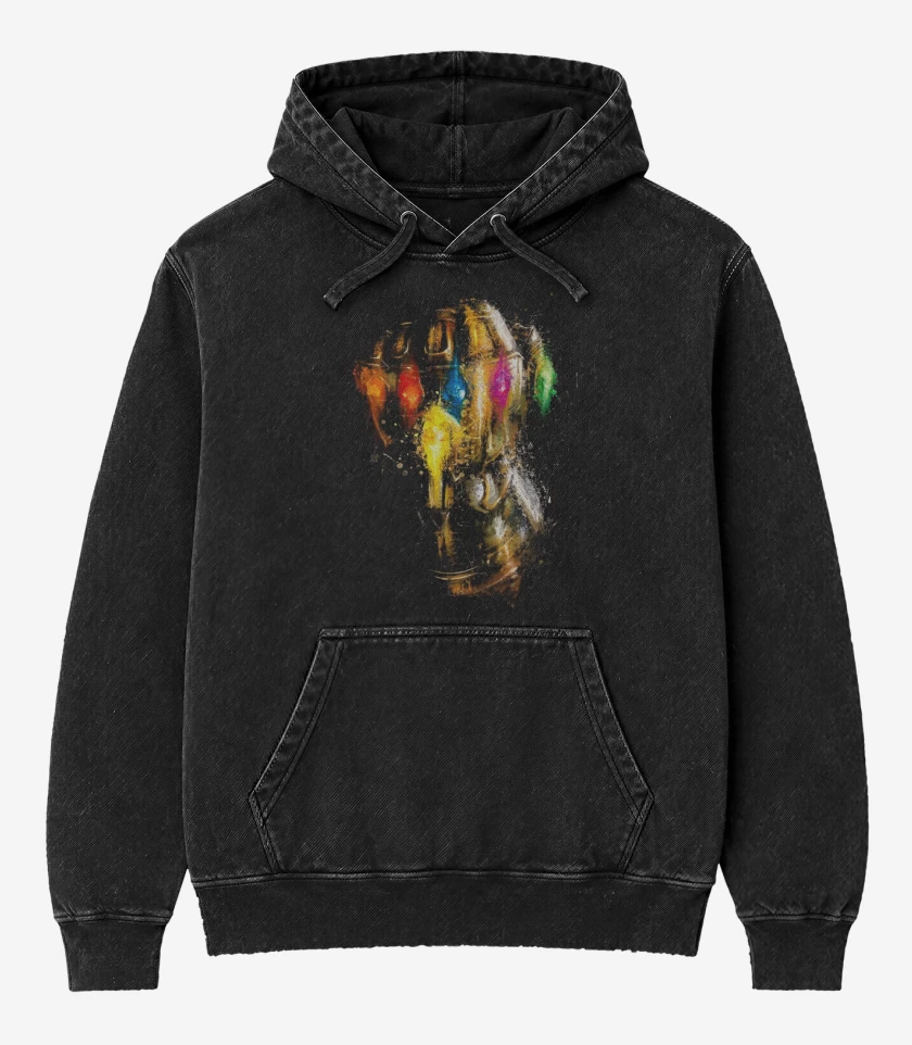 Poleron Canguro Acid Wash Negro de Juego final
