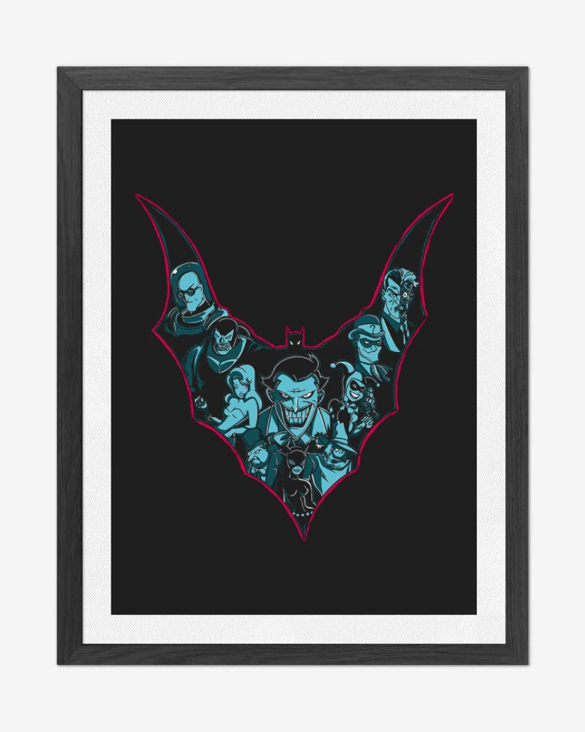 Cuadro decorativo Negro de Joker y villanos