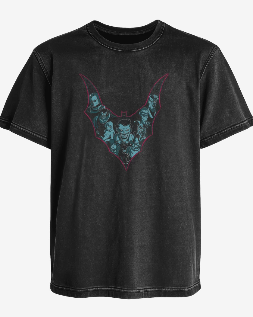 Polera desgastada Joker y villanos