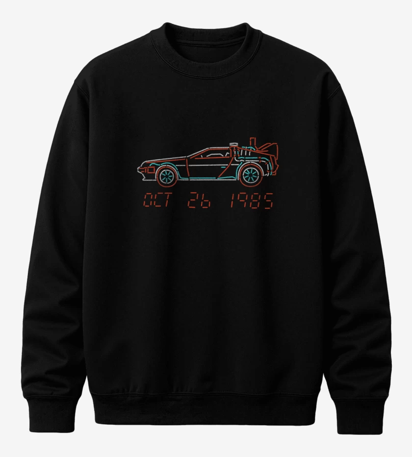 Poleron polo Negro de Delorean OCT
