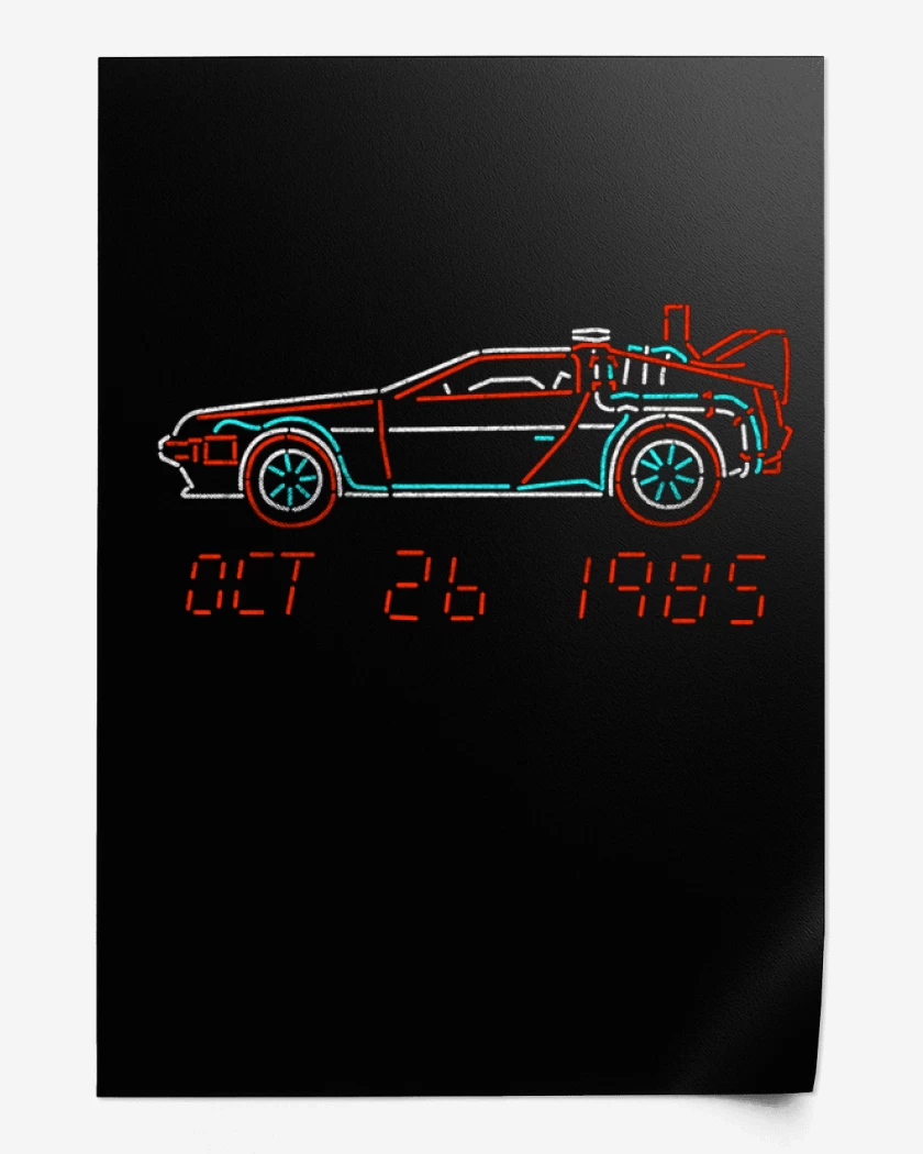 Print Negro de Delorean OCT