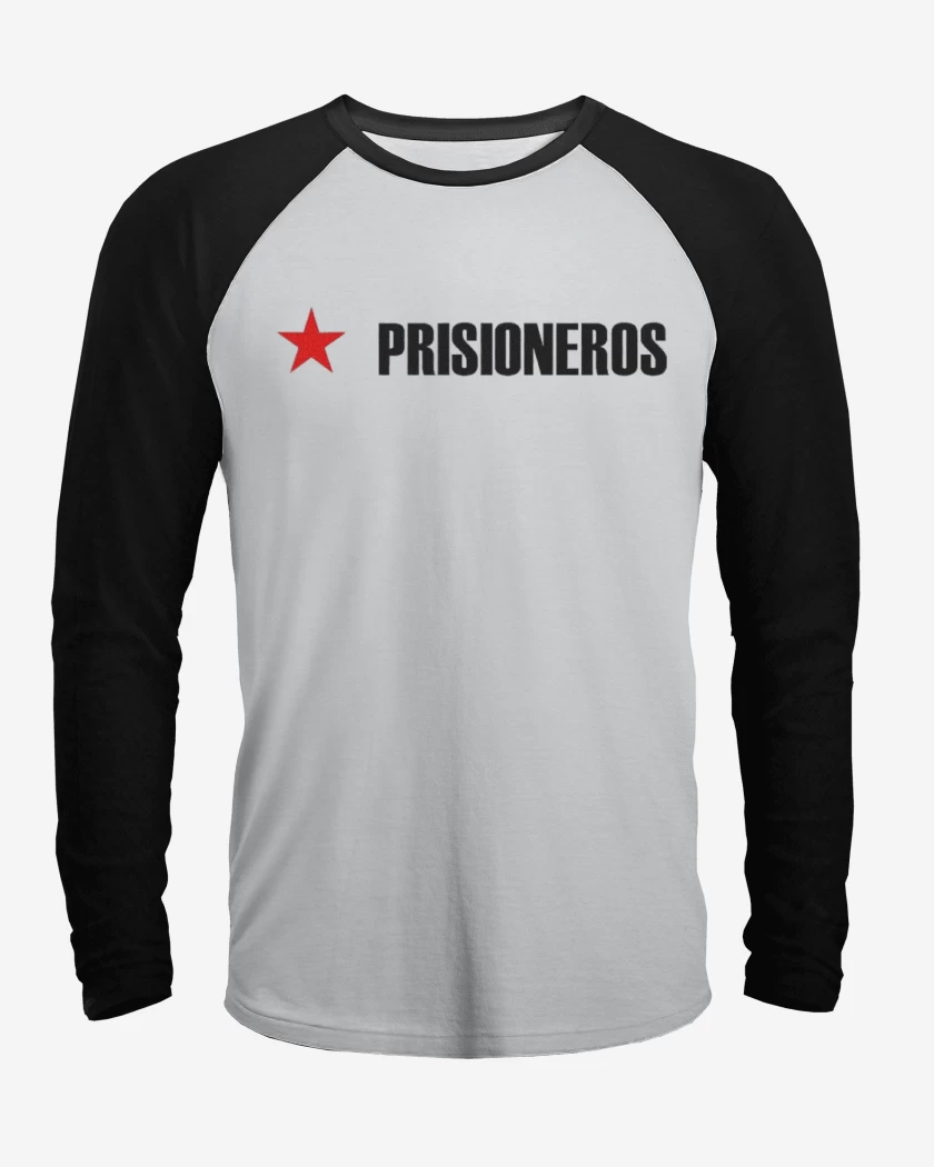 Polera Raglan Blanco / Negro de Prisionero
