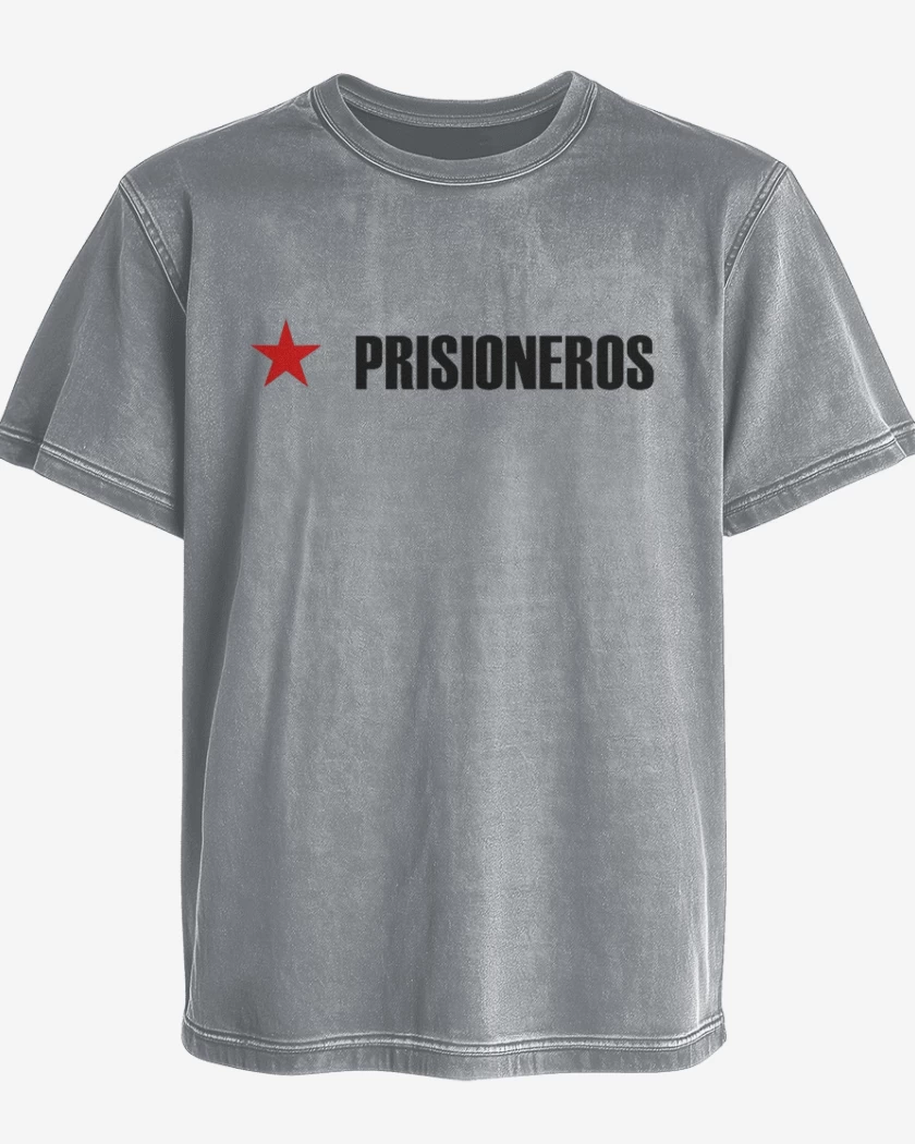 Polera desgastada Gris Melange de Prisionero