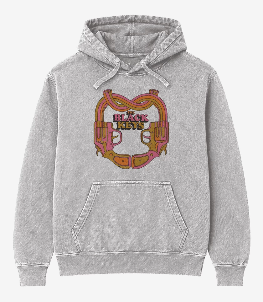 Poleron Canguro Acid Wash Gris Melange de The black keys guns