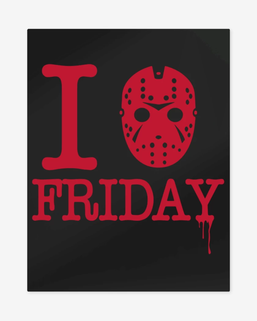 Print metalico Negro de I love Friday