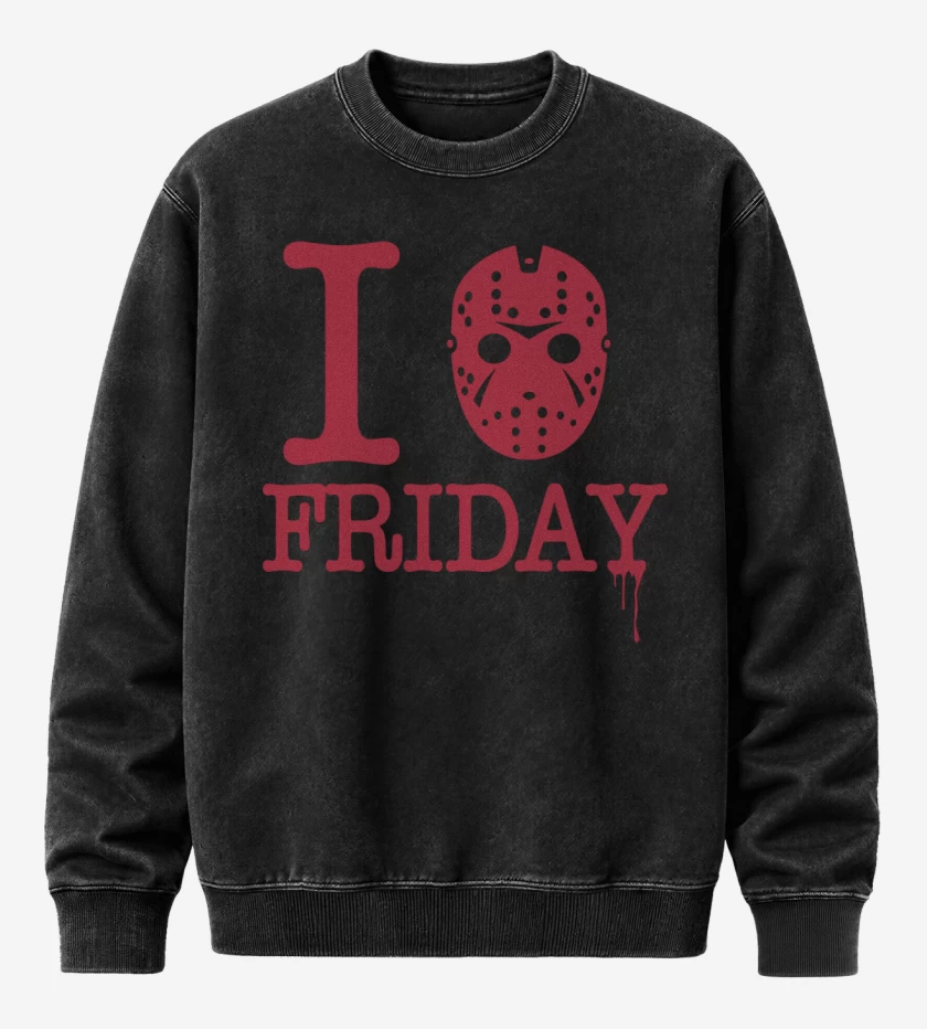 Poleron Polo Acid Wash Negro de I love Friday