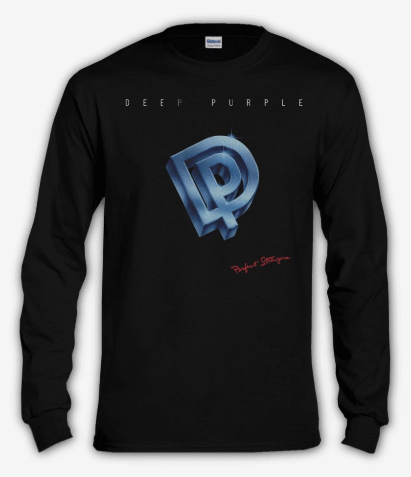 Polera manga larga Negro de Deep purple perfect stranger