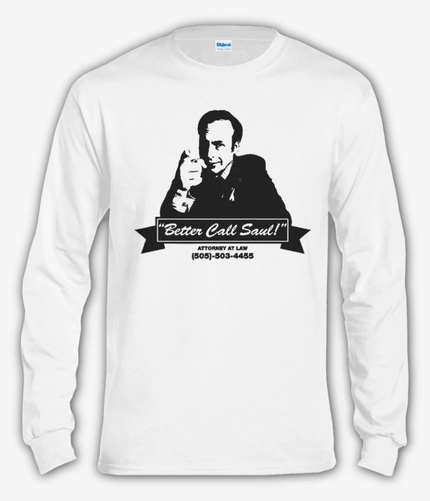 Polera manga larga Blanco de Anuncio