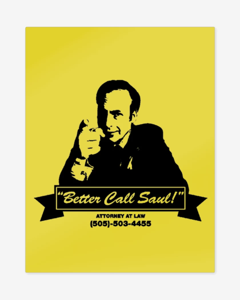 Print metalico Amarillo de Anuncio