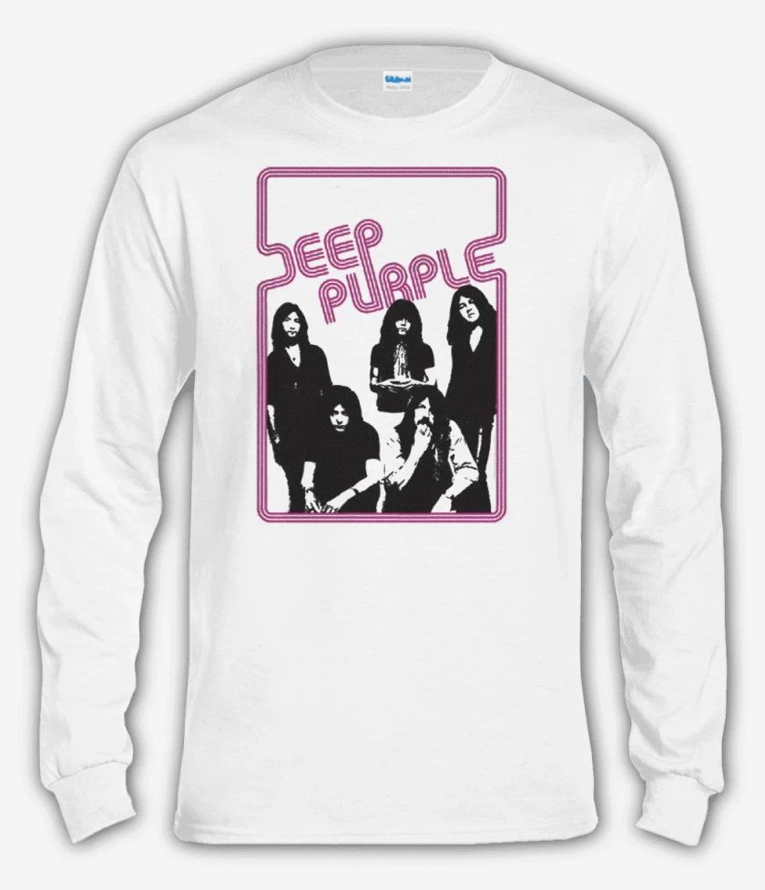 Polera manga larga Blanco de Deep purple 2