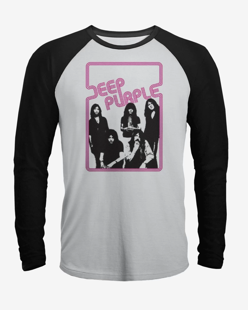 Polera Raglan Blanco / Negro de Deep purple 2