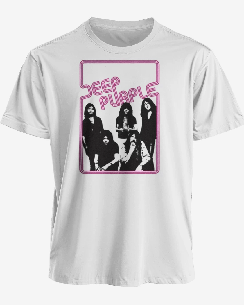 Polera premium Blanco de Deep purple 2