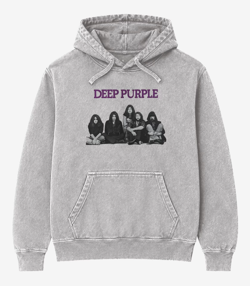 Poleron Canguro Acid Wash Gris Melange de Deep purple 3