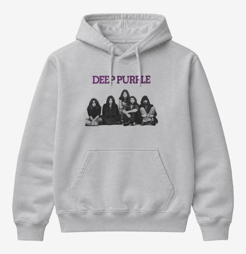 Poleron Canguro básico Gris Melange de Deep purple 3