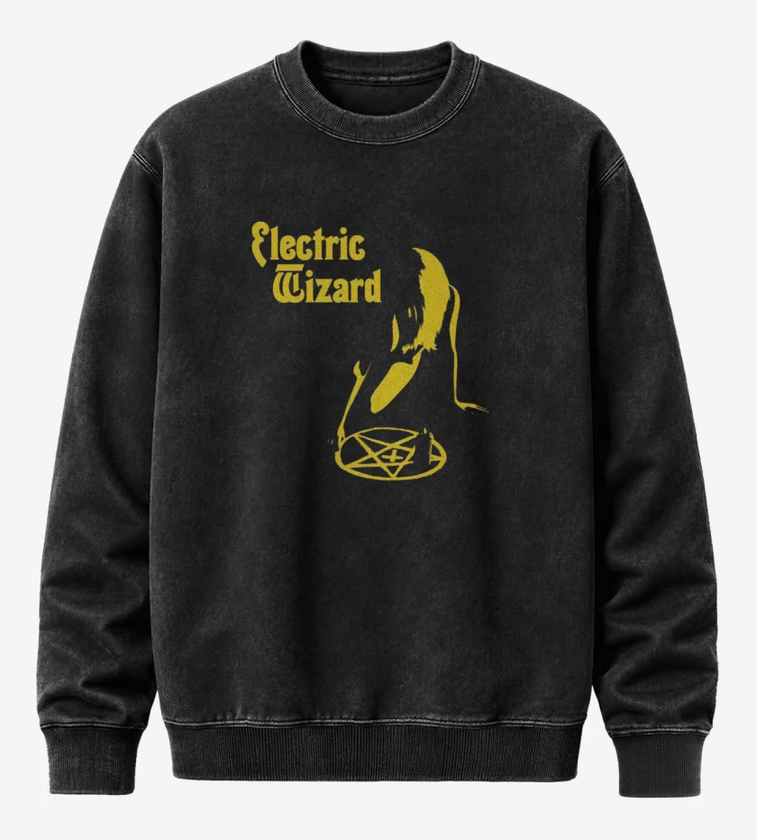 Poleron Polo Acid Wash Negro de Electric wizard