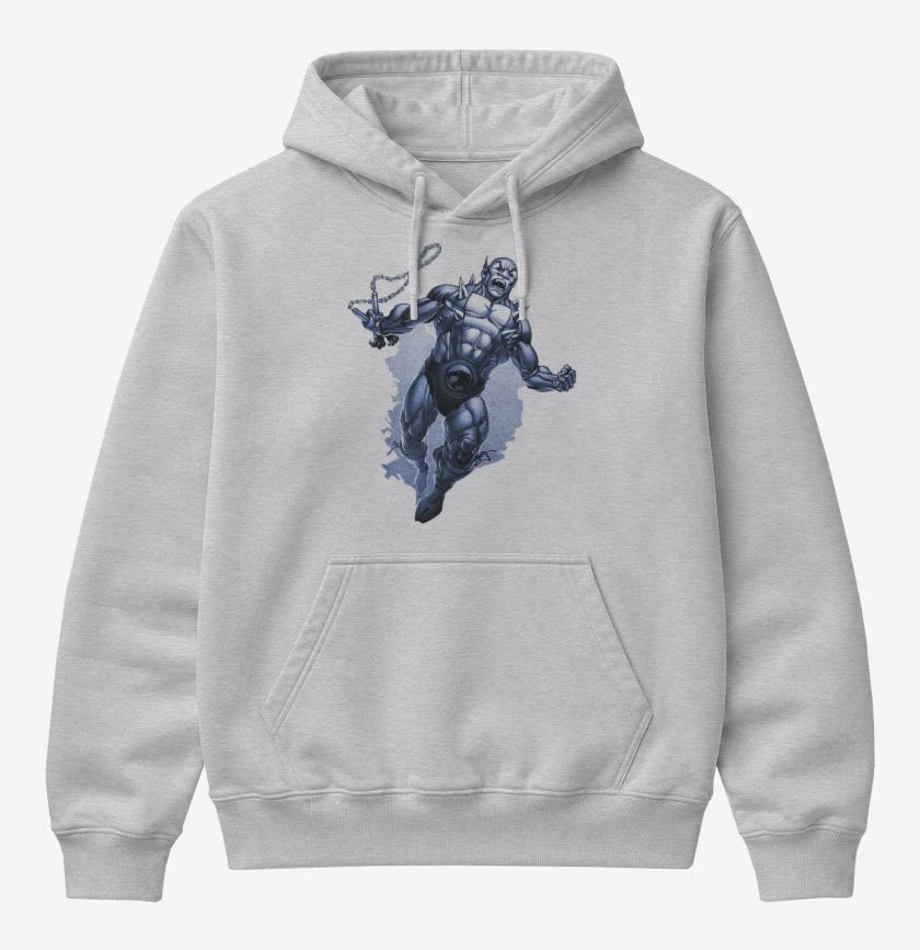 Poleron Canguro básico Gris Melange de Personaje Gatuno