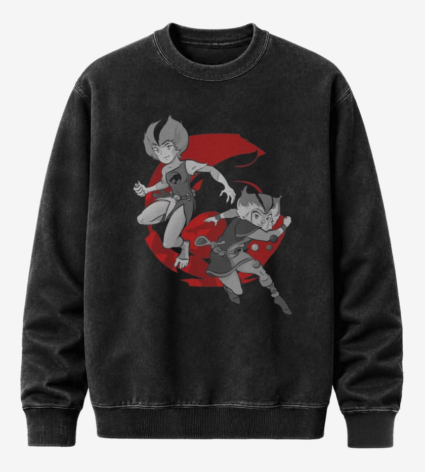 Poleron Polo Acid Wash Negro de Thundercats 4