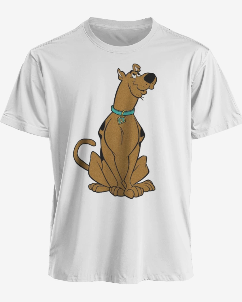 Polera premium Blanco de scooby doo