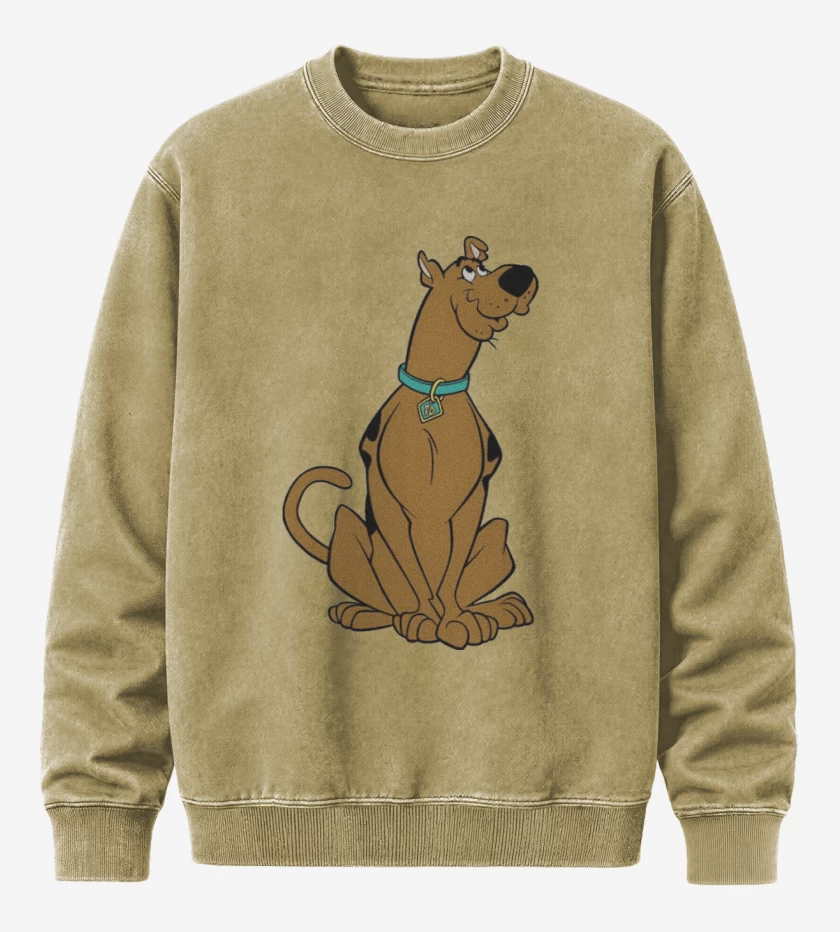 Poleron Polo Acid Wash Beige de scooby doo